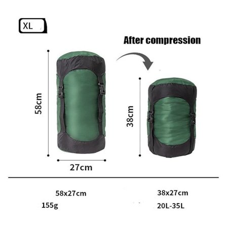 Shrink Sovepose Vanntett Dry Bag GRØNN XL