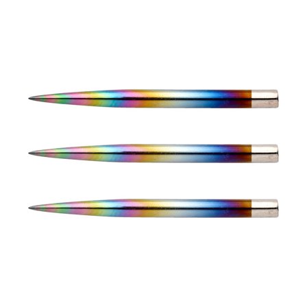 Red Dragon Darts 32mm Re-Point, Rainbow Effect, Steel Tip Darts, Replacement Points, 3pcs, Multicolored, PVD Coating