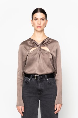 CAMILLA PIHL - Rana Blouse - Dark Taupe SizeS