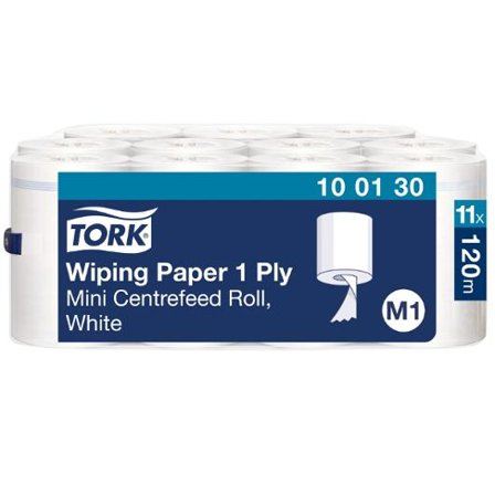 TORK Torkrulle Mini M 1-lagers vit - Lyreco - Städ och hygien - Toalettpapper och torkpapper - Torkrullar