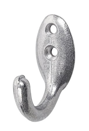 Habo 27219 Vaatekoukku alumiinia, 2 kpl/pakkaus, Kiinnikkeet