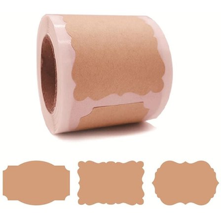 150 st självhäftande presentlappar i julserien, självhäftande presentlappar, självhäftande etiketter, självhäftande etiketter 1,25 x 2,28 tum (Kraft 