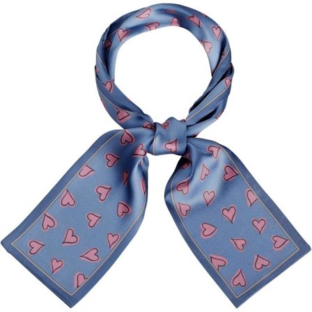 Silkeslena Smala Scarves Band Hjärttryck Långt Hårband Handväska Wrap