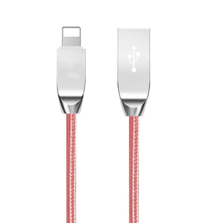 Nylon flätad Lightning kabel 1m