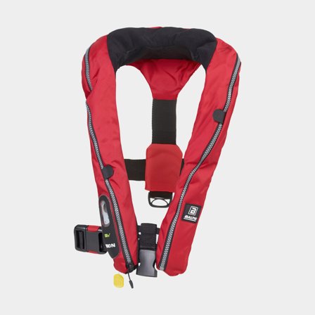 Aufblasbare Rettungsweste - automatik Schwimmweste Baltic Compact 100N, manuell, rot + CO2-Patrone 20 Gramm, 30 - 110 kg - Boot