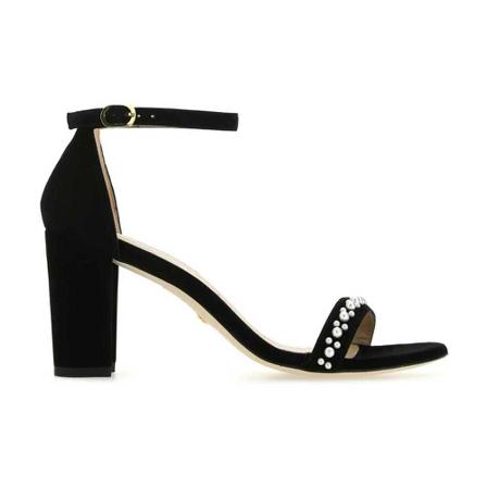 Stuart Weitzman, Sandals Zwart, Dames, Maat:35 1/2 EU