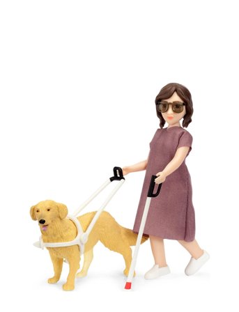 Lundby | Lundby Docka Blindkäpp Hund | SCALE 1:18