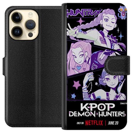 Yhteensopiva Lompakkokotelo Apple iPhone 15 Pro Max Kpop Demon Metsästäjät Huntrix Juliste Mira Zoey Rumi Violetti Tähti Hehku