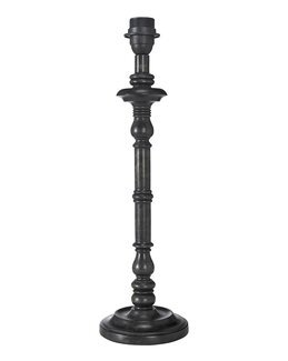 Lampefod af træ Sort