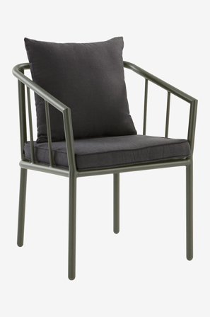 Jotex - Utendørs Stol Grønn matt svart - MENTON - Kjøp Hagestoler & -krakker hos Jotex