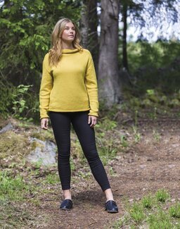 Strikkeoppskrift Dame og barnegenser med rullekant - Järbo