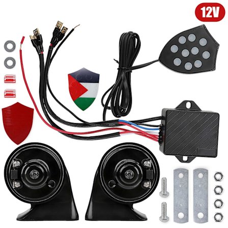 12V Universal 10 Lyd Musikk Elektronisk Hornkontroller Regulator Monitor Snegletrompeter Elektrisk Sirene Biltilbehør