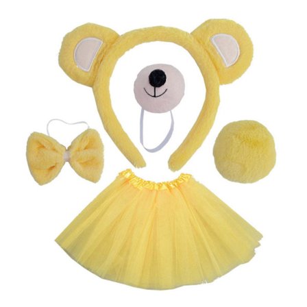 4/5/6 kpl Karhu-asustesarja Karhun korvat Pääpannat, Häntä, Rusetti Nenä, Tutu-asustesetti Karhupuvut Taaperoille