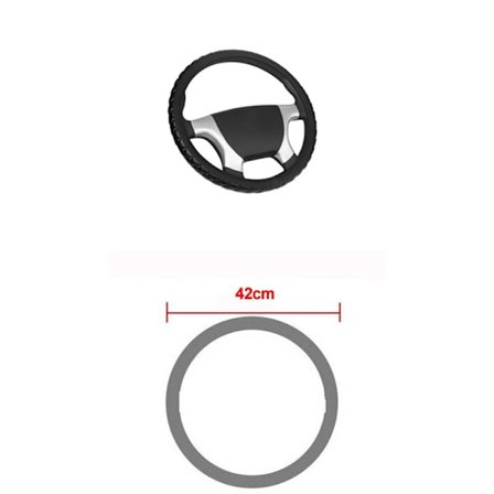 (42 CM) Mjukt Läder Bil Ratt Skydd Diametrar För 36 38 40 42 45 47 50CM 7 Storlekar att Välja Auto Lastbil Bil Ratt