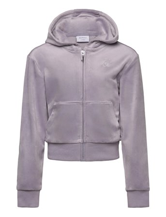 Tonal Zip Through Hoodie Purple Juicy Couture