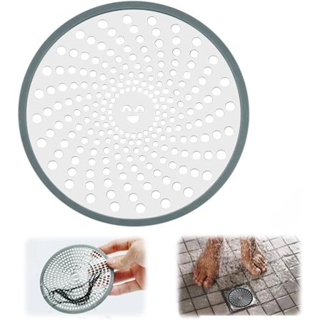 1 stk. Rustfrit Stål Bruserafløb Hårfanger Hårsil Filter Afløb Anti-rust Anti-tilstopning Nem at Rengøre til Bad