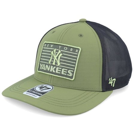 47 Brand - New York Yankees Outskirts Fatigue Green/Black Trucker Trucker Green Cap - MLB @ Hatstore