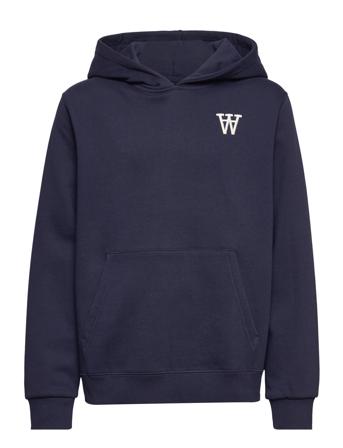 Izzy Aa Kids Hoodie Hettegenser Genser Marineblå Wood Wood*Betinget Tilbud