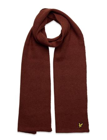 Racked Rib Scarf Brown Lyle & Scott