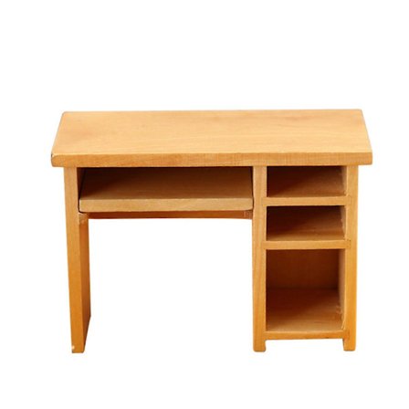 1:12 Pieni tietokonepöytä näppäimistötasolla makuuhuoneen toimistoon työpöytä [D]