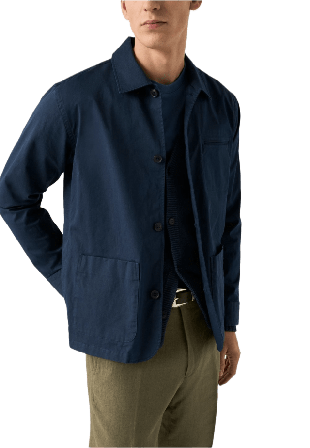 Eton Chorejacka I Lätt Bomull Jackor Herr Blå S