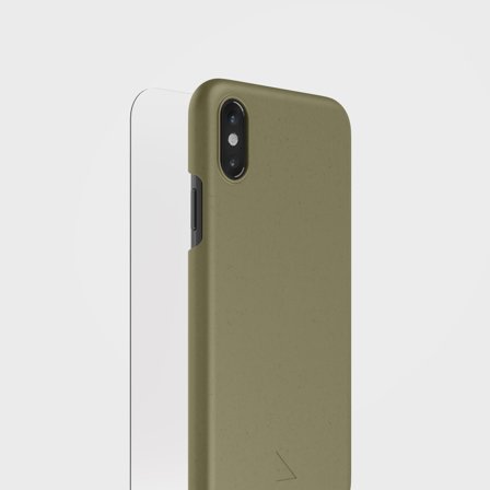 Grass Green Phone Case & Screen Protection Bundle | agood, iPhone X XS