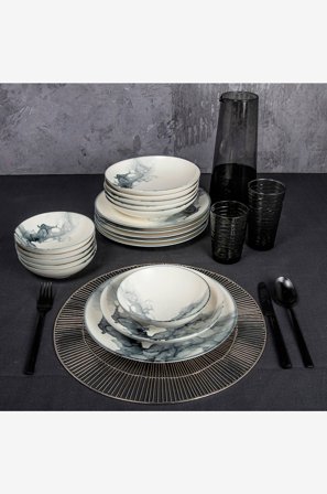 Hermia - Middagsservice (24 dele) - Flerfarvet - Servicesæt - Fra Homeroom