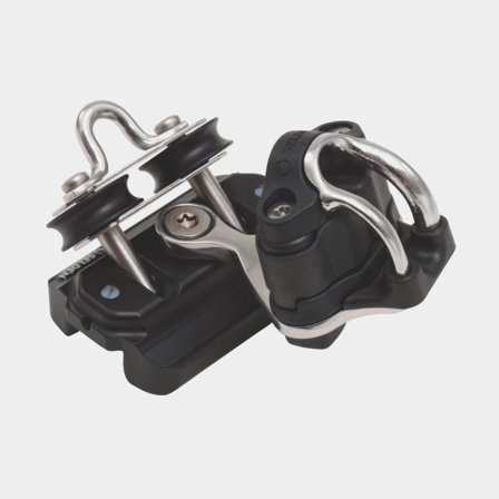 Seldén System 22 - Main Ball Bearing Car, Single Pivoting Plain Bearing Sheaves, Stainless Eyestrap (442-144-01)