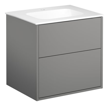 Gustavsberg Artic Kommode askegrå, 60 cm, med servant, Baderom