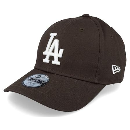 New Era - Kids Los Angeles Dodgers League Essential 9FORTY Brown/White Adjustable Adjustable Brown Cap - MLB @ Hatstore