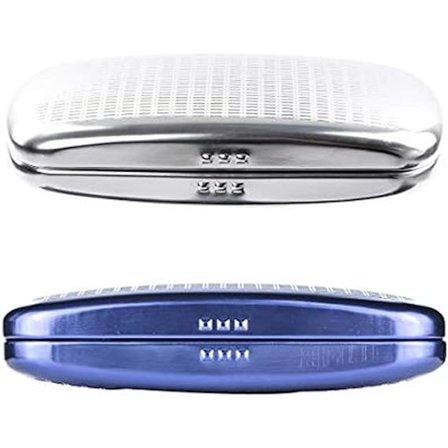 Blå, et stykke sølv aluminium hård beskyttende etui til solbriller