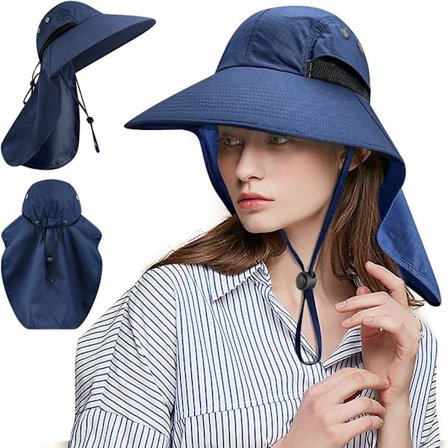 Solhatt Anti UV Turhatt med Nakkebeskyttelse Stor Bremm F