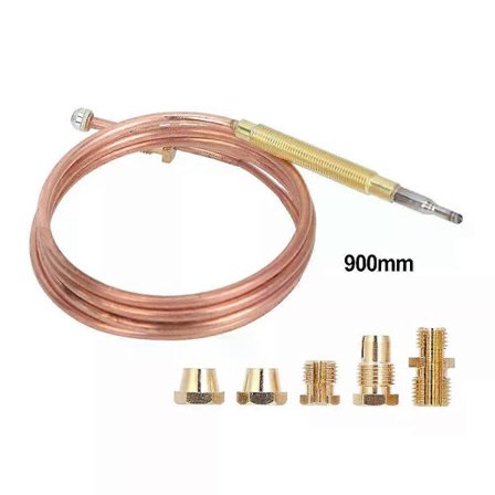 Brenner Termoelement Universal Kit 900mm 1500mm Gassovn Komfyr Frityrkoker Temperaturprobe Termoelementventil Med 5 Muttere [DB]
