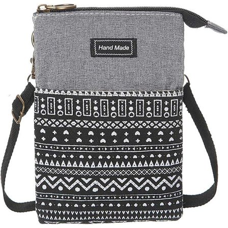 Rymlig mobiltelefonväska Plånbok Canvas Små Crossbody-väskor - high quality