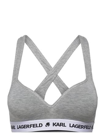 Padded Logo Bra Lingerie Bras & Tops Soft Bras Tank Top Bras Grå Karl Lagerfeld