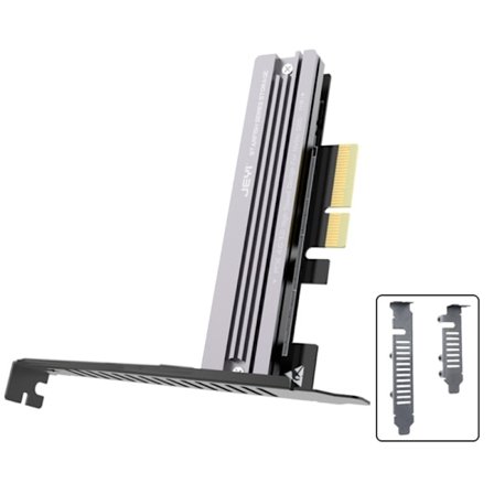 M.2 PCIe4.0 adapterkort 2 beslag Aluminiumslegering køleplade til M.2 SSD NVME