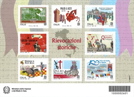 Italien - Historiske genopføreler - Postfrisk miniark