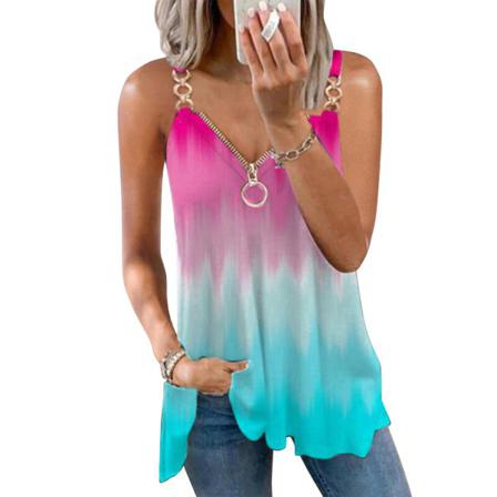 Casual Summer Women Kortärmad Klänning Printed Dragkedja Off--sho