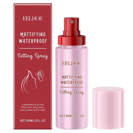 Powder Melt Glass Setting Spray, Ultra-Smooth Finish - Størrelse Setting Spray, Hydrerende, Makeup Varer Opptil 12 Timer_Spesialtilbud