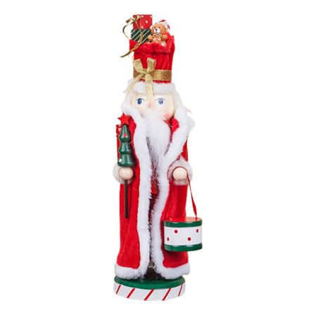 14 tommer Tresoldat Nøtteknekker Pepperkakemann Konge Figurer Juledekorasjon til Bordplate Skrivebord Julehjem