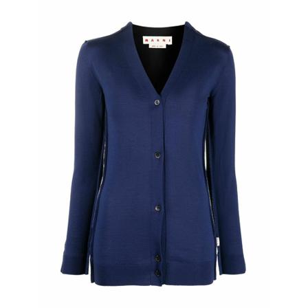 Marni, Cardigans Blauw, Dames, Maat:M
