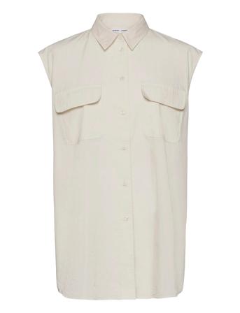 Tea Shirt Top 11466 Kortärmad Skjorta Vit Samsøe Samsøe