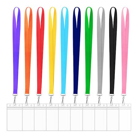 10 stk 8-knapps Lanyard I.D. Holder-Farge Polyester, I.D. Kort Holder, Merke Merke Holder