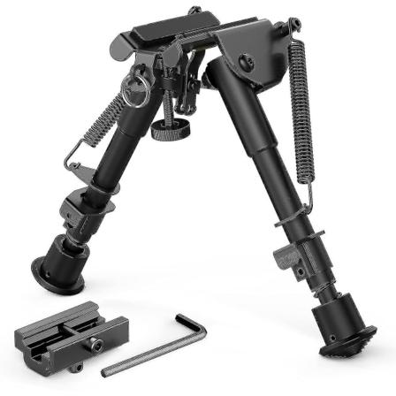 Aleko 2 i 1 bipod 6 tommer til 9 tommer justerbar højde skinnemonteringsadapter inkluderet-