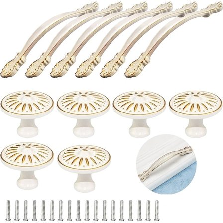 12-pack vintage aluminiumlegeringsskapsgrepp, cha