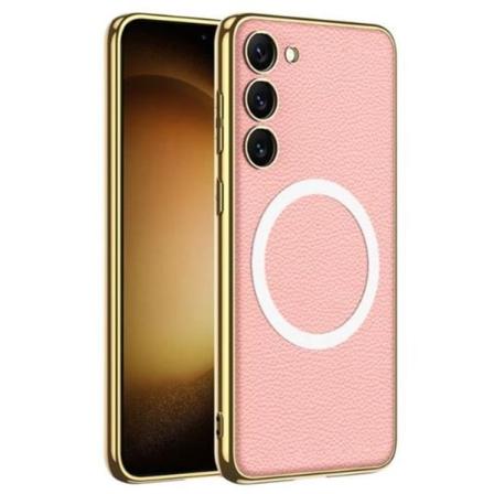 GKK Galaxy S23 Mobilskal Magsafe Electroplating - Pink
