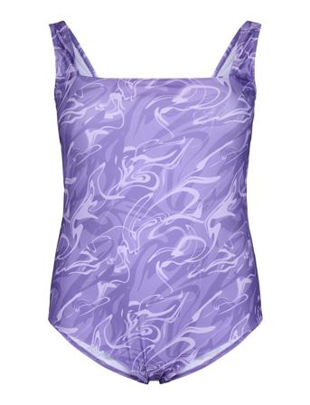 Smia, Hl, Swimsuit, Aop Badedrakt Badetøy Lilla Zizzi*Betinget Tilbud