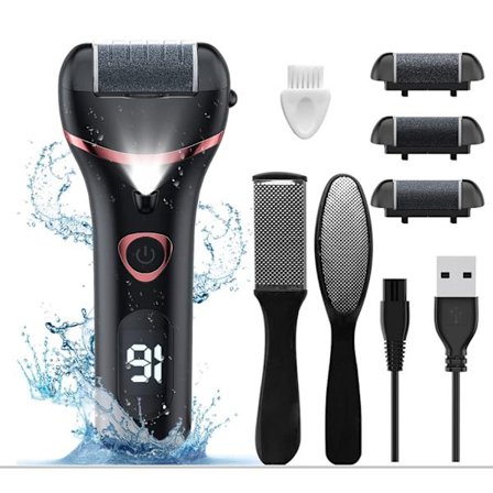 Elektrisk Fotfil Döda Hud Fotvårdsset Svart