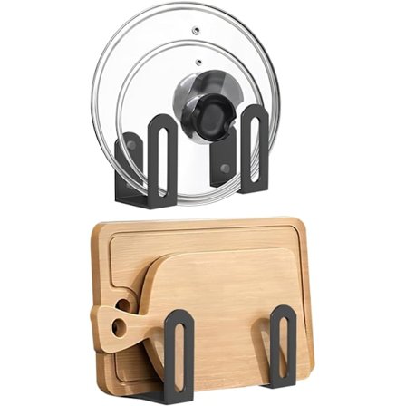 Universal Grydelågsholder til Skabe - Vægmonteret Grydelågsorganisator - til 6" til 13.5" Køkken