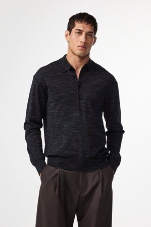 NN.07 Raymond Polo 60010 Polo Herre Sort Certified Wool